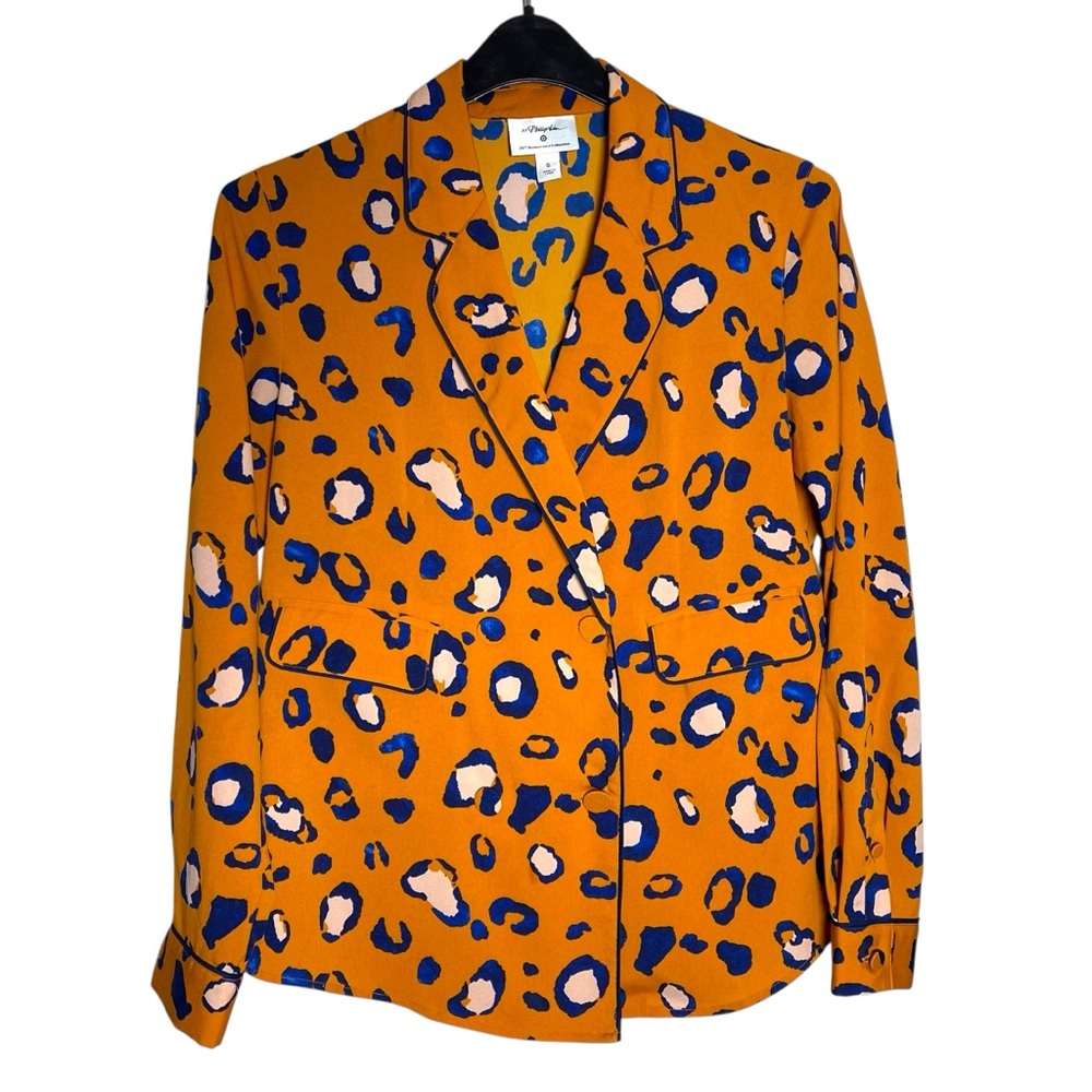 3.1 Phillip Lim for‎ Target Orange and Blue Blazer with Abstract Pattern